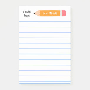 A note from yellow pencil... teaches gift