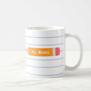A note from yellow pencil... teaches gift coffee mug