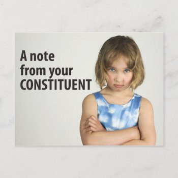 A Note From Your Constituent Women's March 10/100 Postcard by Resist_and_Rebel at Zazzle