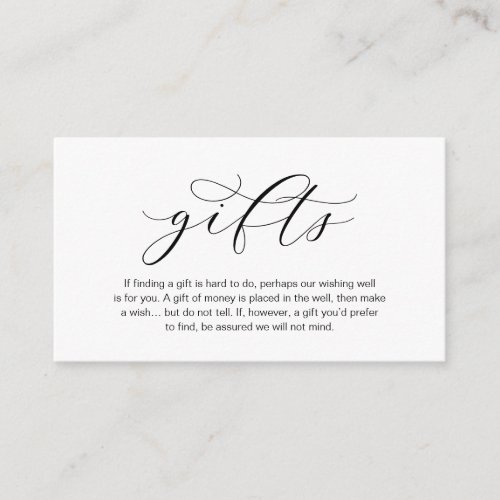 A note on gifts beautiful elegance luxury enclosu enclosure card