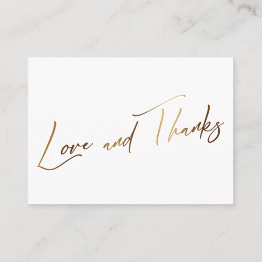 A Note on Gifts Gold Modern Handwriting Wedding Enclosure Card | Zazzle