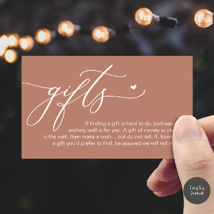A note on gifts, Honeymoon Money Cash Fund Enclosure Card
