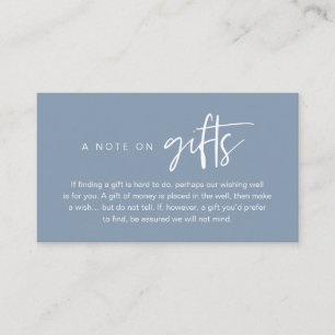 A note on gifts, Honeymoon Wish Fund Cash Enclosure Card