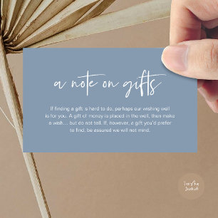 A note on gifts, Honeymoon Wish Fund Cash Enclosure Card