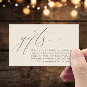 A Note On Gifts, Honeymoon Wish Wishing Well, Fund Enclosure Card