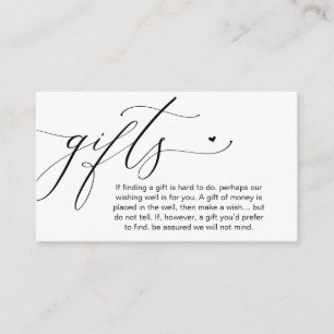 A Note On Gifts, Honeymoon Wish Wishing Well, Fund Enclosure Card