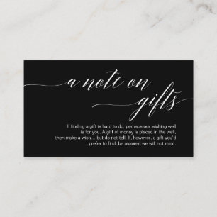 A note on gifts, Modern Classy Script Enclosure Card