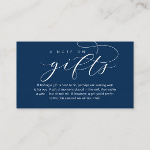A Note On Wedding Gifts, Beautiful Elegance Luxury Enclosure Card