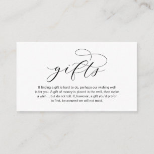 A Note On Wedding Gifts, Beautiful Elegance Luxury Enclosure Card