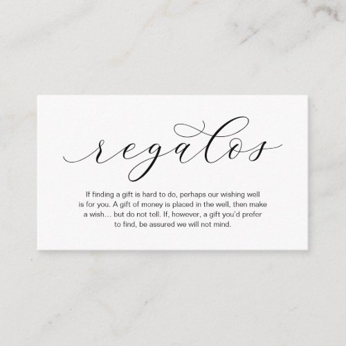 A Note On Wedding Gifts Regalos Beautiful Luxury Enclosure Card