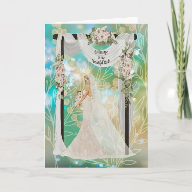 A Note to Bride from Husband on Wedding Day Card (Front)