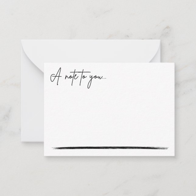 A Note To You - Notecard (Front)