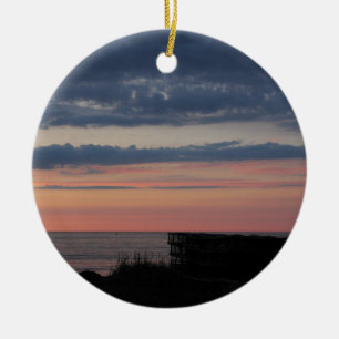 A Nova Scotian Sunset Ceramic Ornament