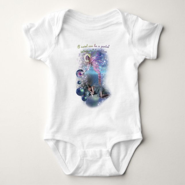 A novel can be a portal into parallel realities baby bodysuit (Front)