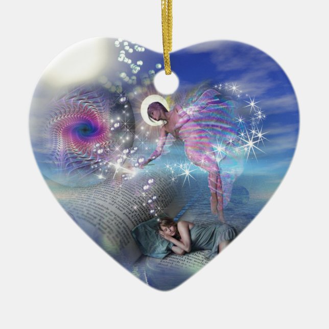 A novel can be a portal into parallel realities ceramic ornament (Front)