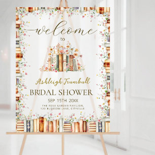 A Novel Kind of Love Acrylic Bridal Shower Welcome Sign