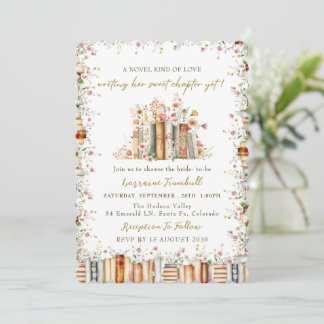 A Novel Kind of Love - Book Story Bridal Shower Invitation