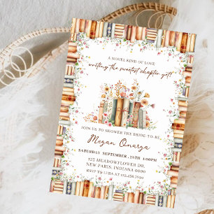 A Novel Kind of Love Book Theme Bridal Shower Invitation