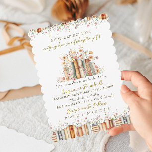 A Novel Kind of Love QR New Chapter Bridal Shower  Invitation