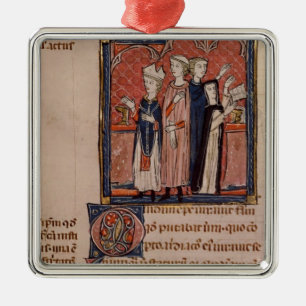 A nun taking her vows and mass metal ornament