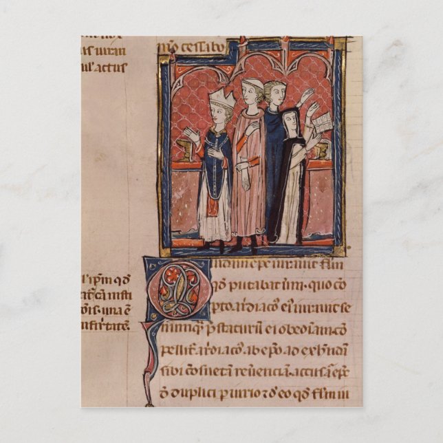 A nun taking her vows and mass postcard (Front)