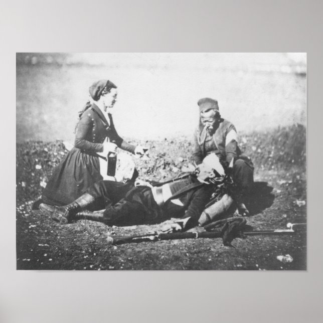 A Nurse Tending a Wounded Man Poster (Front)