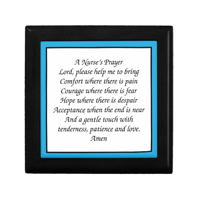 A Nurse's Prayer Keepsake Box (Front)
