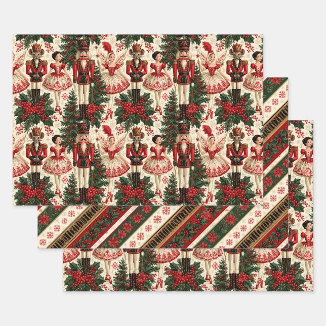 A Nutcracker Christmas Wrapping Paper Sheets (Set)