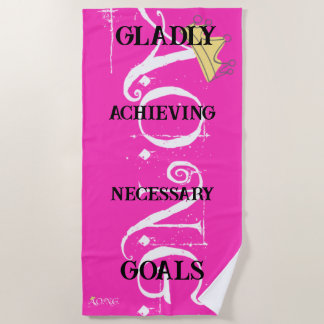 A.O.N.G pink Beach Towel