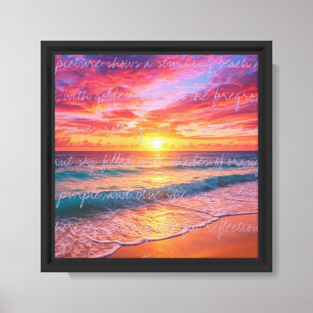 a ocaen picture canvas print (Front)