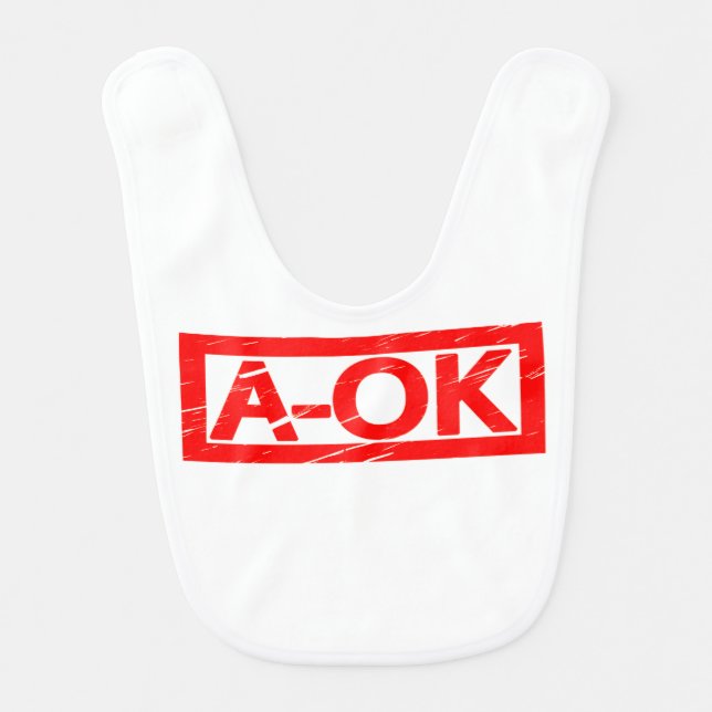 A-OK Stamp Baby Bib (Front)
