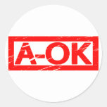 A-OK Stamp Classic Round Sticker