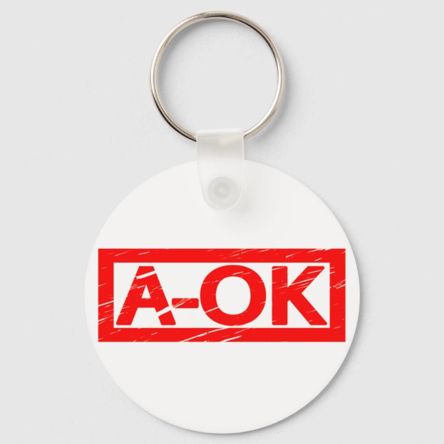A-OK Stamp Keychain (Front)