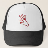 Upside Down Ok Made You Look Trucker Hat | Zazzle display picture 3