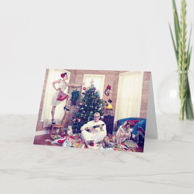 A One Eye'd Cat Christmas Story Holiday Card (Front)