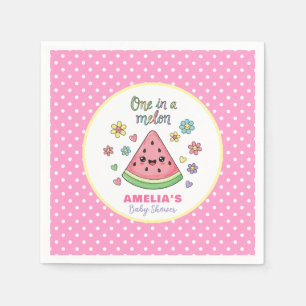 A One in a Melon Celebration Baby Shower Paper Napkins