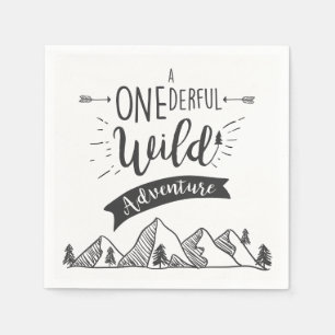 A Onederful Wild Adventure Paper Napkins Boy