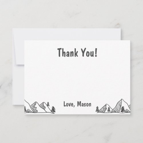 A Onederful Wild Adventure Thank You Card Boy