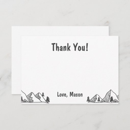 A Onederful Wild Adventure Thank You Card Boy | Zazzle