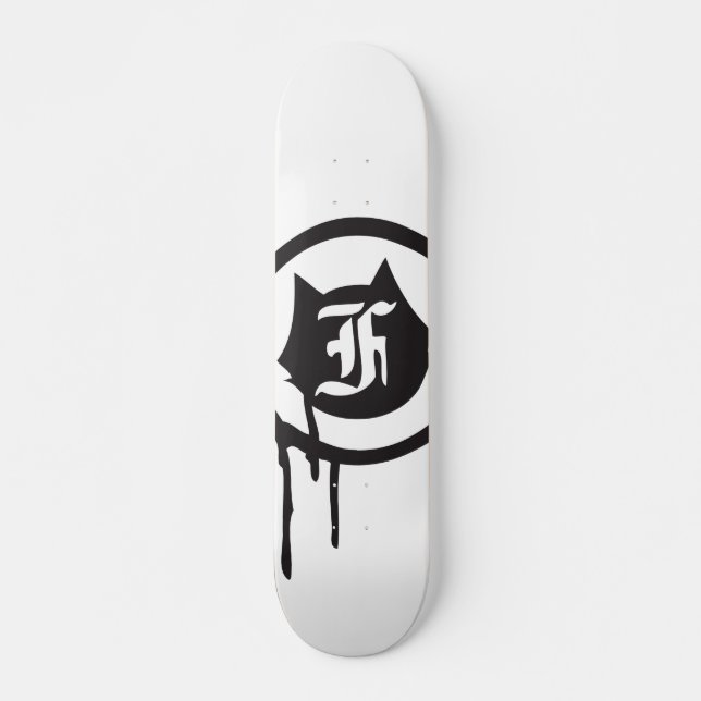 a onefelix design  "Drip Cat logo" Skateboard Deck (Front)