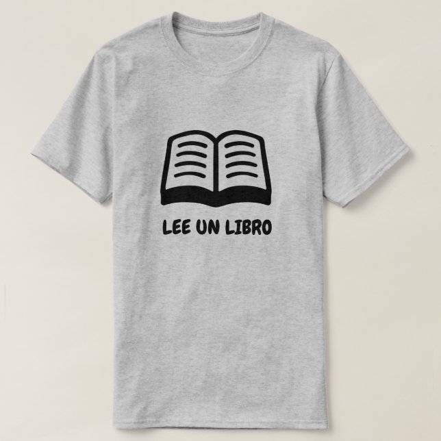 a open book and Spanish text: Lee un libro T-Shirt (Design Front)