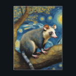 A Opossum by Van Gogh Postcard<br><div class="desc">A beautiful opossum by Van Gogh AI generated art</div>