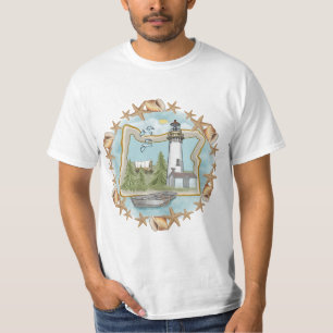 A Oregon Shells Lighthouse T-Shirt