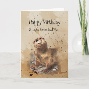 A Otter Personality Birthday Fun Animal Card