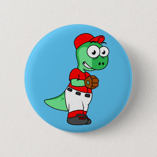 A Pachycephalosaurus Baseball Pitcher. Button