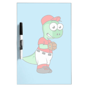 A Pachycephalosaurus Baseball Pitcher. Dry Erase Board