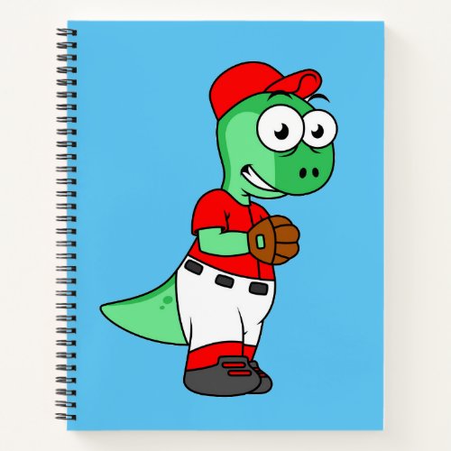 A Pachycephalosaurus Baseball Pitcher Notebook