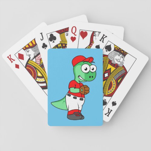 A Pachycephalosaurus Baseball Pitcher Poker Cards