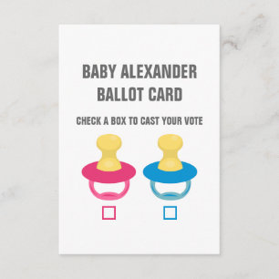 A PACIFIER REVEAL VOTING BALLOT INVITATION
