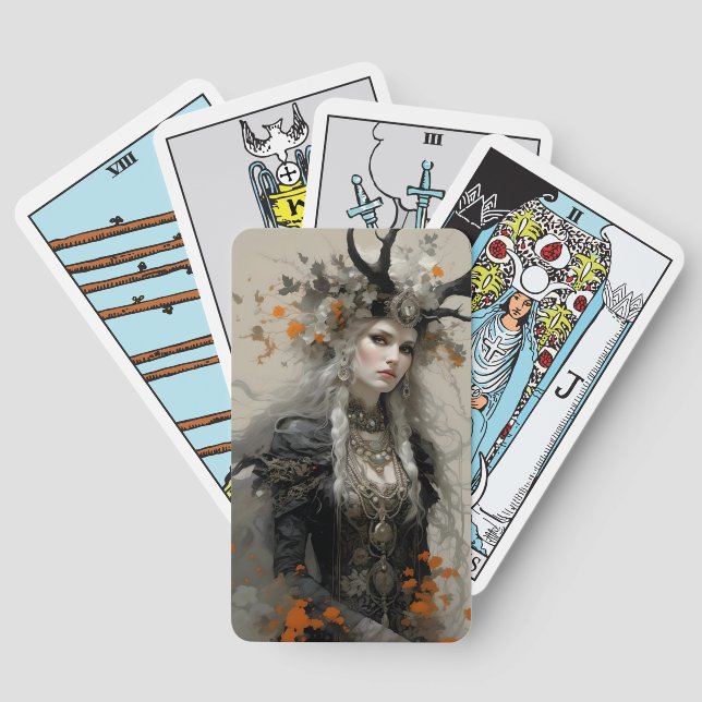 A Pagan Goddess With Antlers  Tarot Cards (Back)